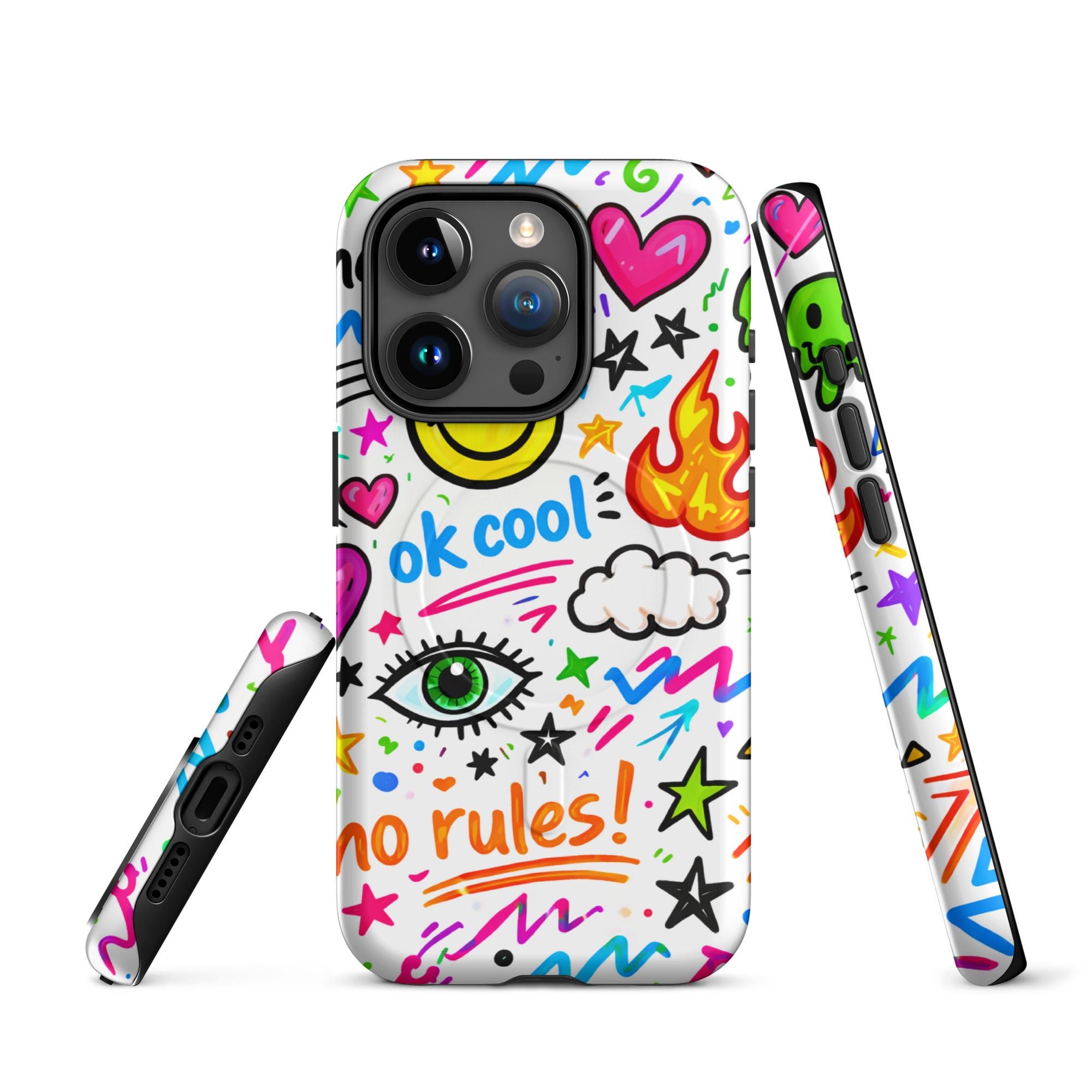 Neon Doodle iPhone case